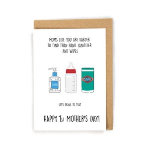 First Mother&#39;s Day Card, Mother&#39;s Day Card, 1st Mother&#39;s Day Card, Mother&#39;s Day Card from Baby/Infant, Cute Mother&#39;s Day Card, Baby Bottle