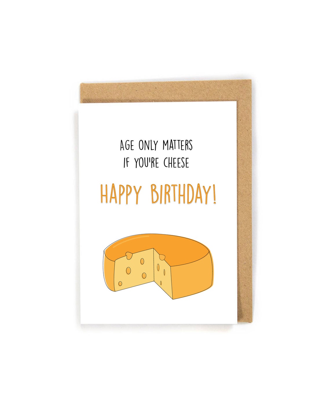 Cheese Birthday Card Funny Birthday Card Cute Birthday Card Etsy