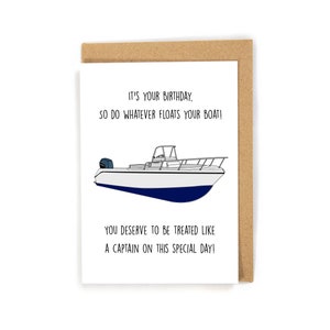 Boat Birthday Card, Birthday Card for Boat Lover, new boat card, Boating Birthday Card, Cape Cod Card, Sailboat Card, Fishing Birthday Card