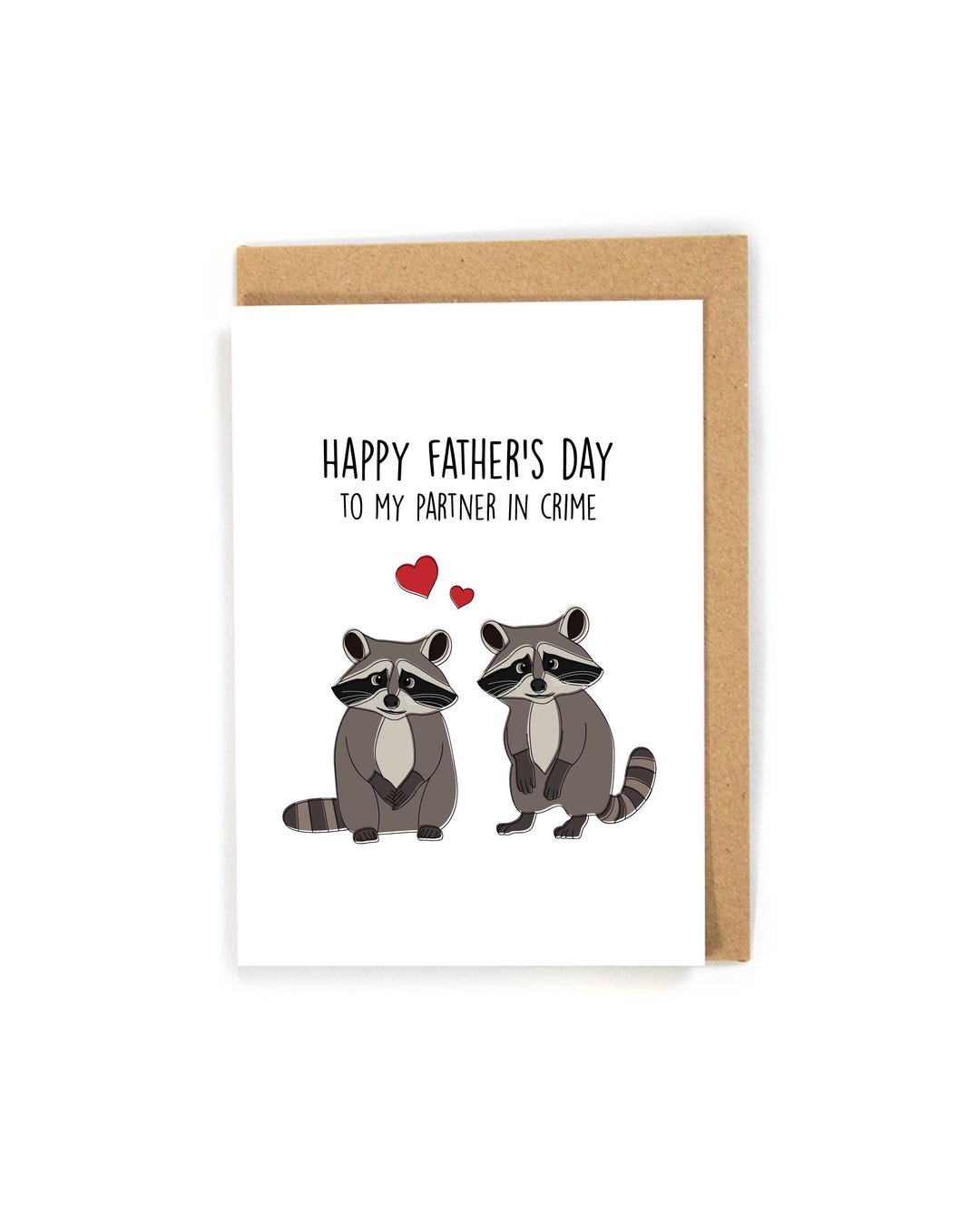 Raccoon Father's Day Card, Funny Father's Day Card, Cute Raccoon C Day ...