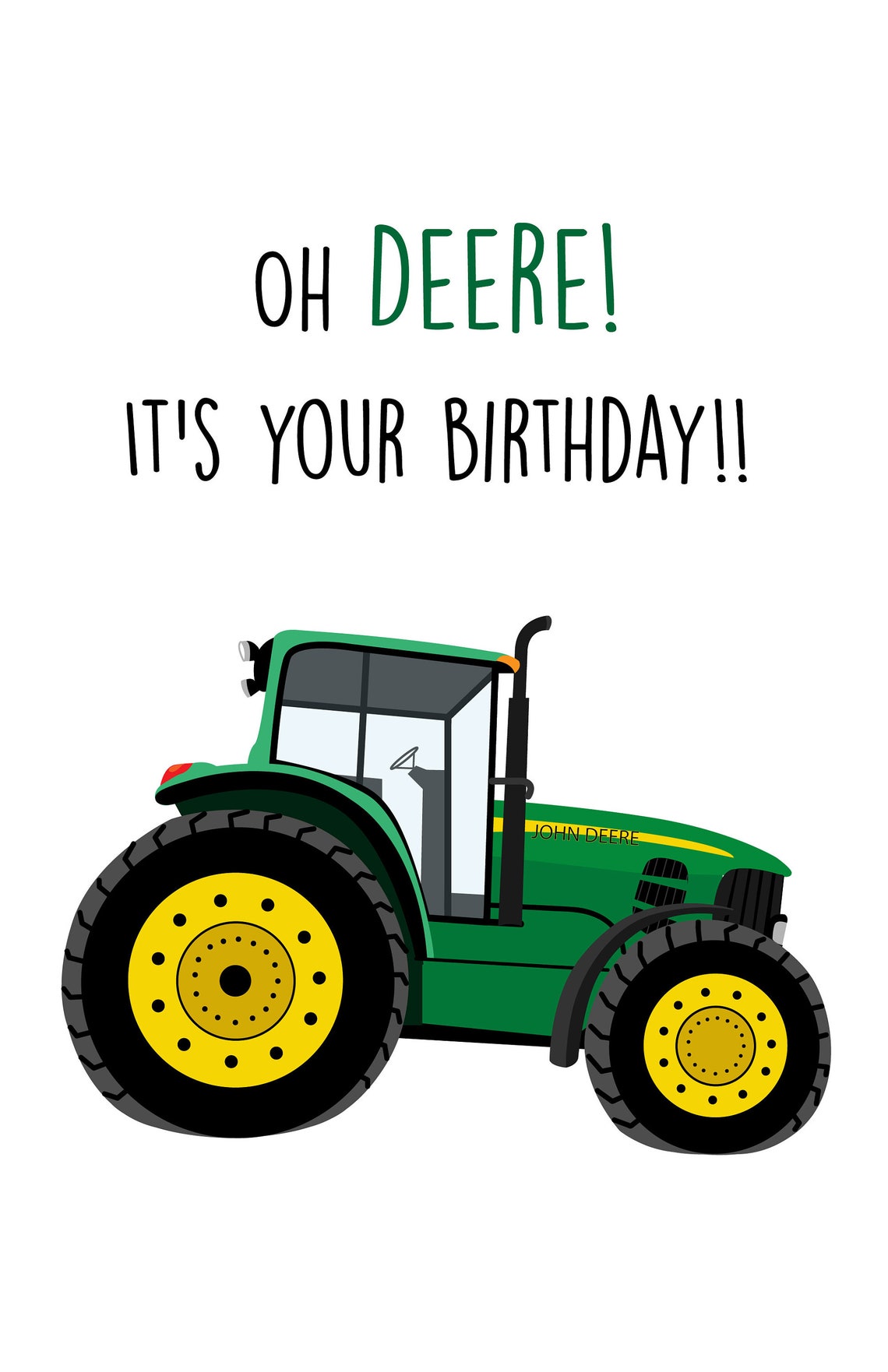 Free Printable Tractor Birthday Cards