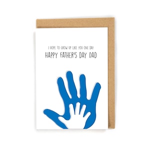 Father&#39;s Day Card from Kid/ Child/ Toddler/ Baby, Happy Father&#39;s Day Card, Father&#39;s Day Card for New Dad, Growing up like you card; Custom
