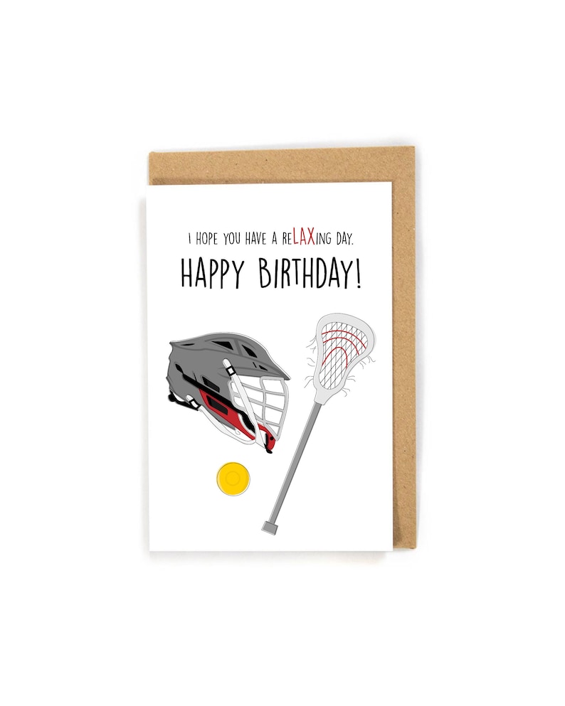 Lacrosse Birthday Card Lax Birthday Card Sports Birthday Etsy