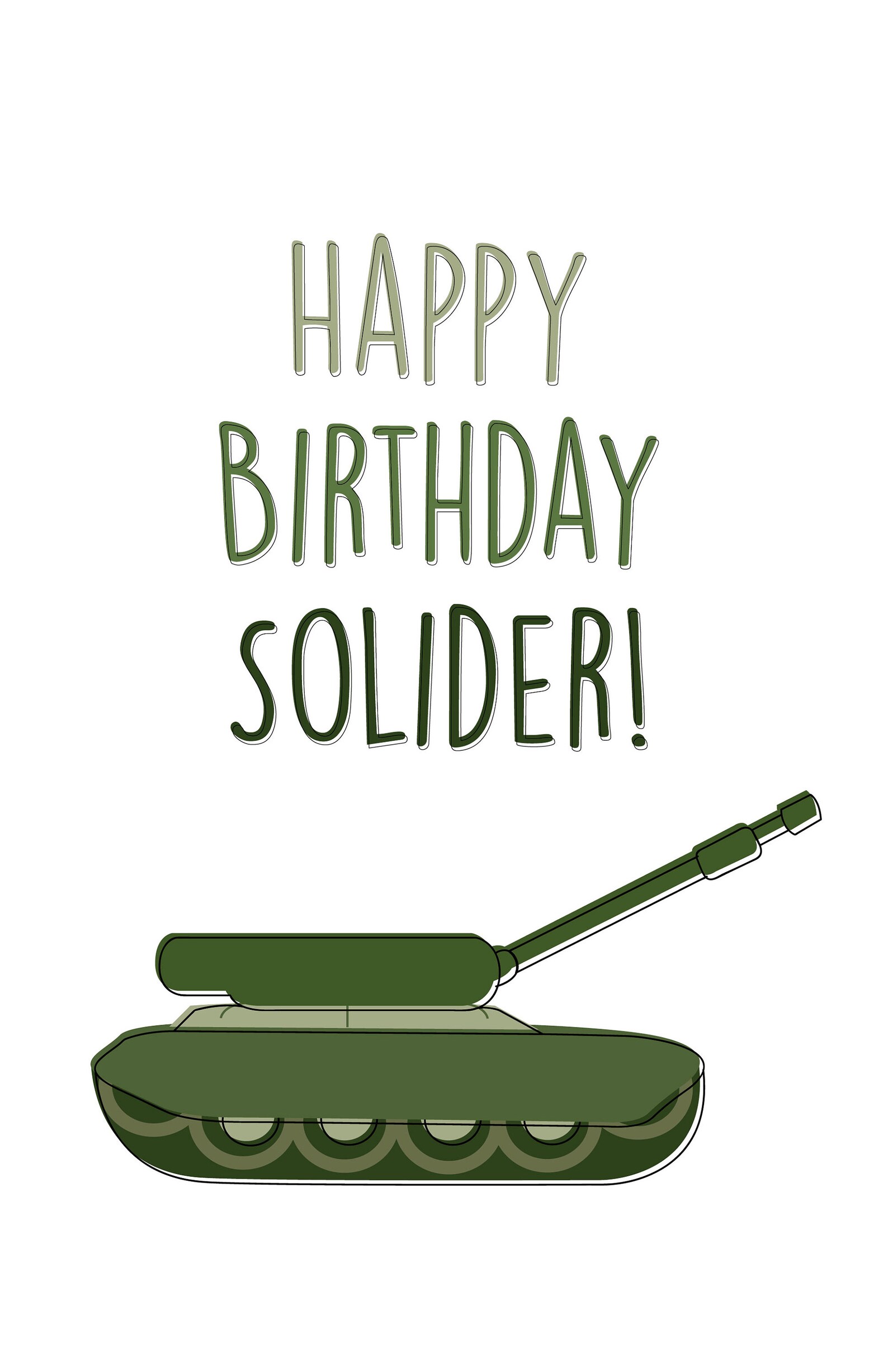 Army Birthday Card Solider Birthday Card Military Birthday | Etsy