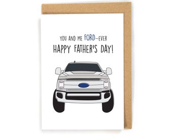 Truck Father's Day card, ford truck Father's Day card, Father's Day card for truck lover, pun Father's Day card, manly Father's Day card