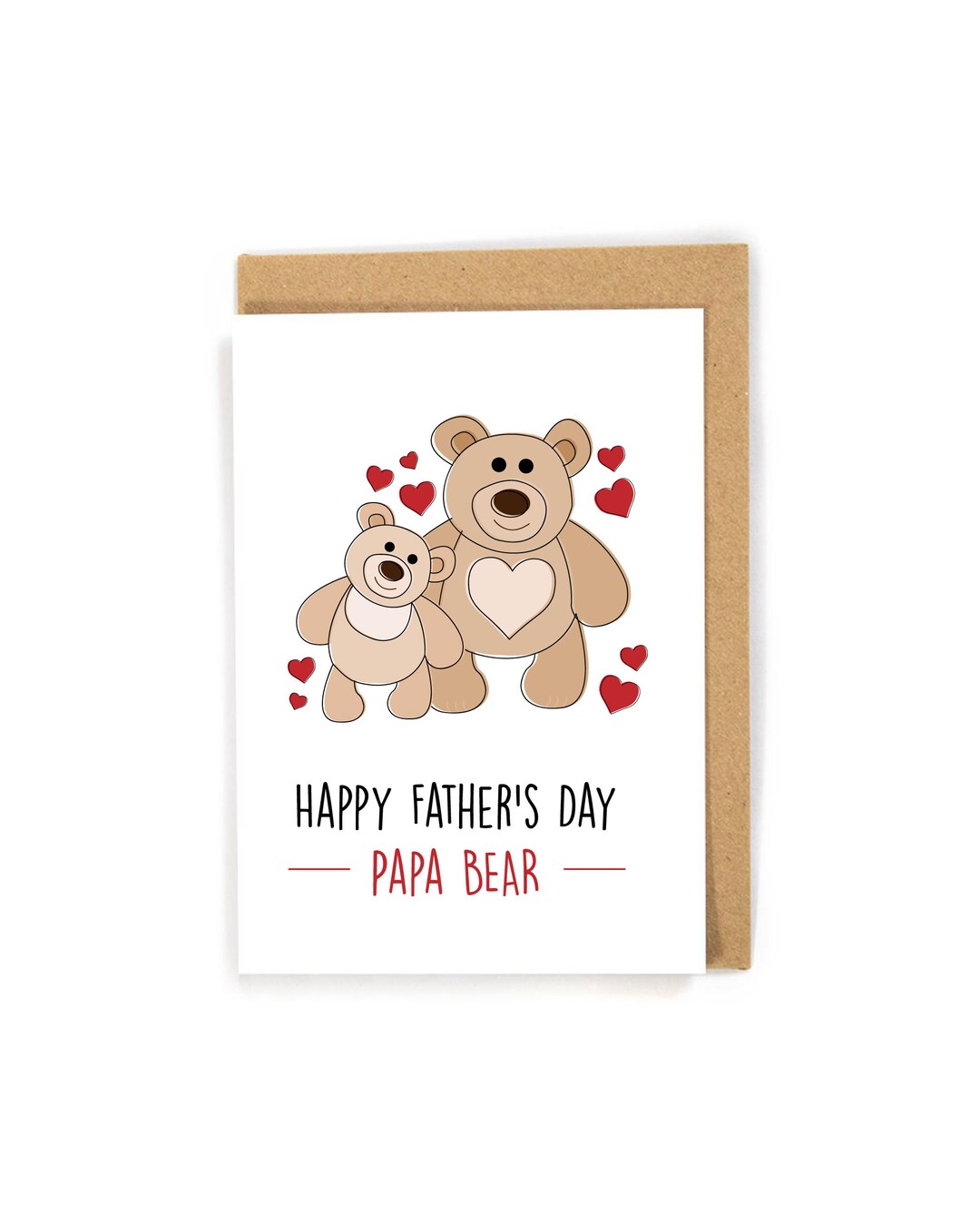 Father's Day Card, Bear Father's Day Card, Cute Father's Day Card ...
