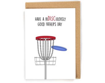 Disc Golf Fathers Day Card, Dad Fathers Day Card, funny Fathers Day card, Disc Golf Fathers Day card for dad, Disc Golf lover card, Pun Card
