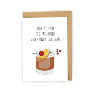Tarjeta del día de San Valentín a la antigua usanza, tarjeta divertida del día de San Valentín, tarjeta del día de San Valentín para él, tarjeta del día de San Valentín con alcohol, feliz día de San Valentín