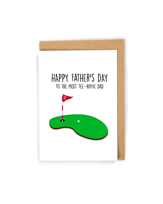 Golf Father's Day Card, Father's Day Card, Father's Day Card for Golfer, Funny Father's Day Card, Card for Dad, Cute Father's Day Card