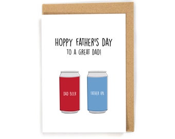 Craft Beer Father's Day Card, Funny Father's Day Card, Father's Day Card, Happy Father's Day Card, Beer Birthday Father's Day