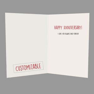 Anniversary Card, Cute Anniversary Card, Happy Anniversary Card, Anniversary Card for Boyfriend/Girlfriend/Wife/Husband, Pun Bear Card image 2