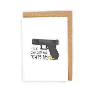 Gun father's day card, firearm father's day card, pun father's day card, manly father's day card, father's day card for husband/dad/him