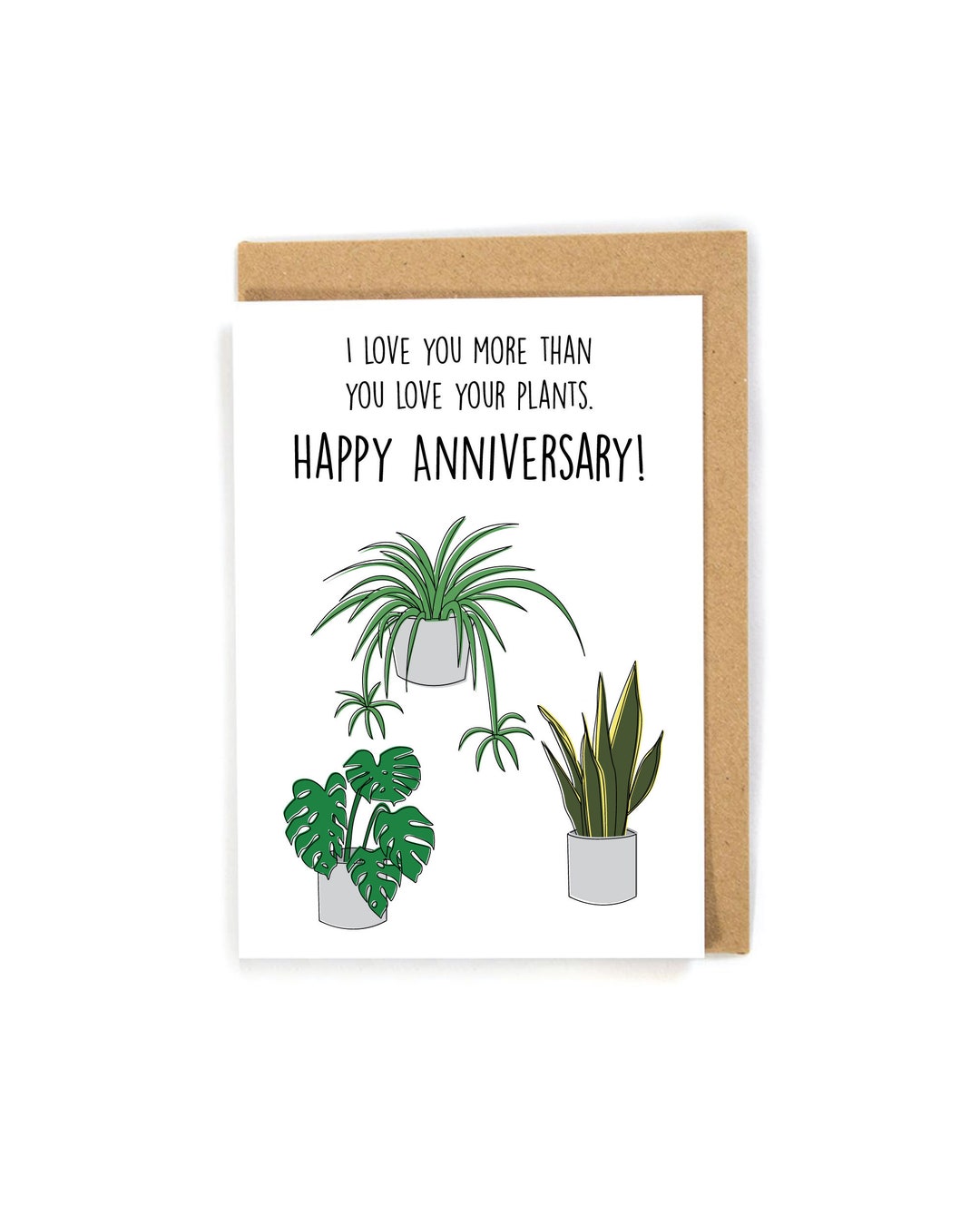 Plant Anniversary Card Anniversary Card for Plant Lover Etsy