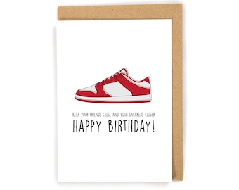 Sneaker Birthday Card, Sneaker Head Birthday Card, Birthday Card for Friend, Birthday Card for Sneaker Lover, Shoe Lover Birthday Card