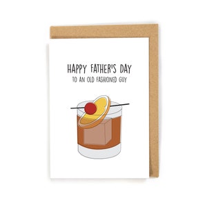 Old Fashion Father&#39;s Day Card, Funny Father&#39;s Day Card, Alcohol Father&#39;s Day Card, Happy Father&#39;s Day Card, Bourbon Father&#39;s Day Card