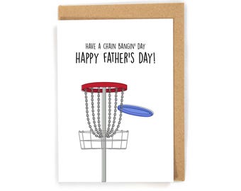 Disc Golf Fathers Day Card, Dad Fathers Day Card, funny Fathers Day card, Disc Golf Fathers Day card for dad, Disc Golf lover card, Pun Card