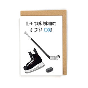 Hockey Birthday Card, Birthday Card for Hockey Player/lover, Cute ...
