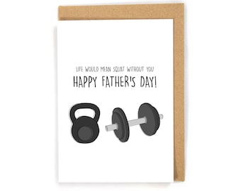 Workout Father's Day Card, Father's Day Card for Gym Lover, Fitness Father's Day Card, Funny Father's Day Card, Gym lover card