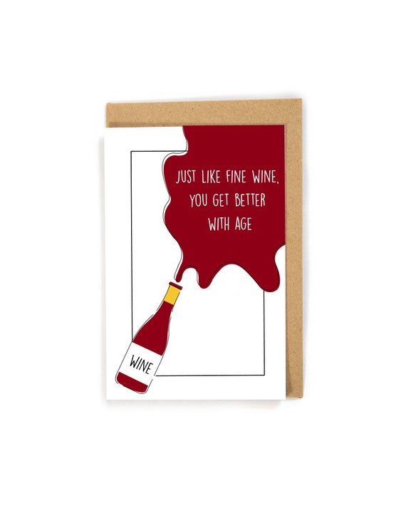 Wine Birthday Card Wine Birthday Card