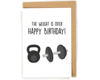 Workout Birthday Card, Birthday Card for Gym Lover, Fitness Birthday ...