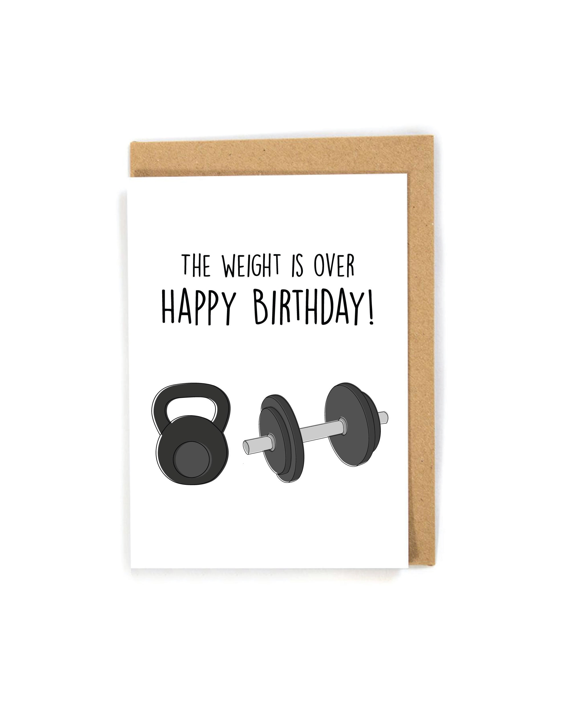 Workout Birthday Card Birthday Card for Gym Lover Fitness 