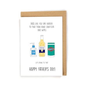 Funny Father's Day Card, Funny card for dad, Happy Father's Day Card, Quarantine Father's Day Card, Drinking Father's Day Card; Custom