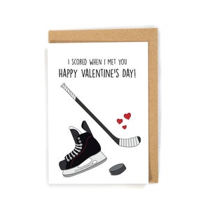 Hockey Valentine's Day Card, Valentine's Day Card for Hockey Player, Funny Valentine's Day Card, Sports Valentine's Day Card