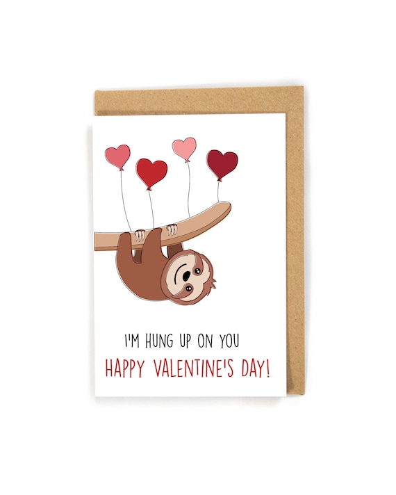 Valentine's Day Card Cute Valentine's Day Card Happy - Etsy Hong Kong