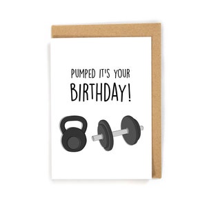 Workout Birthday Card, Birthday Card for Gym Lover, Fitness Birthday Card, Funny Birthday Card for him/her/boyfriend/husband, Gym lover card