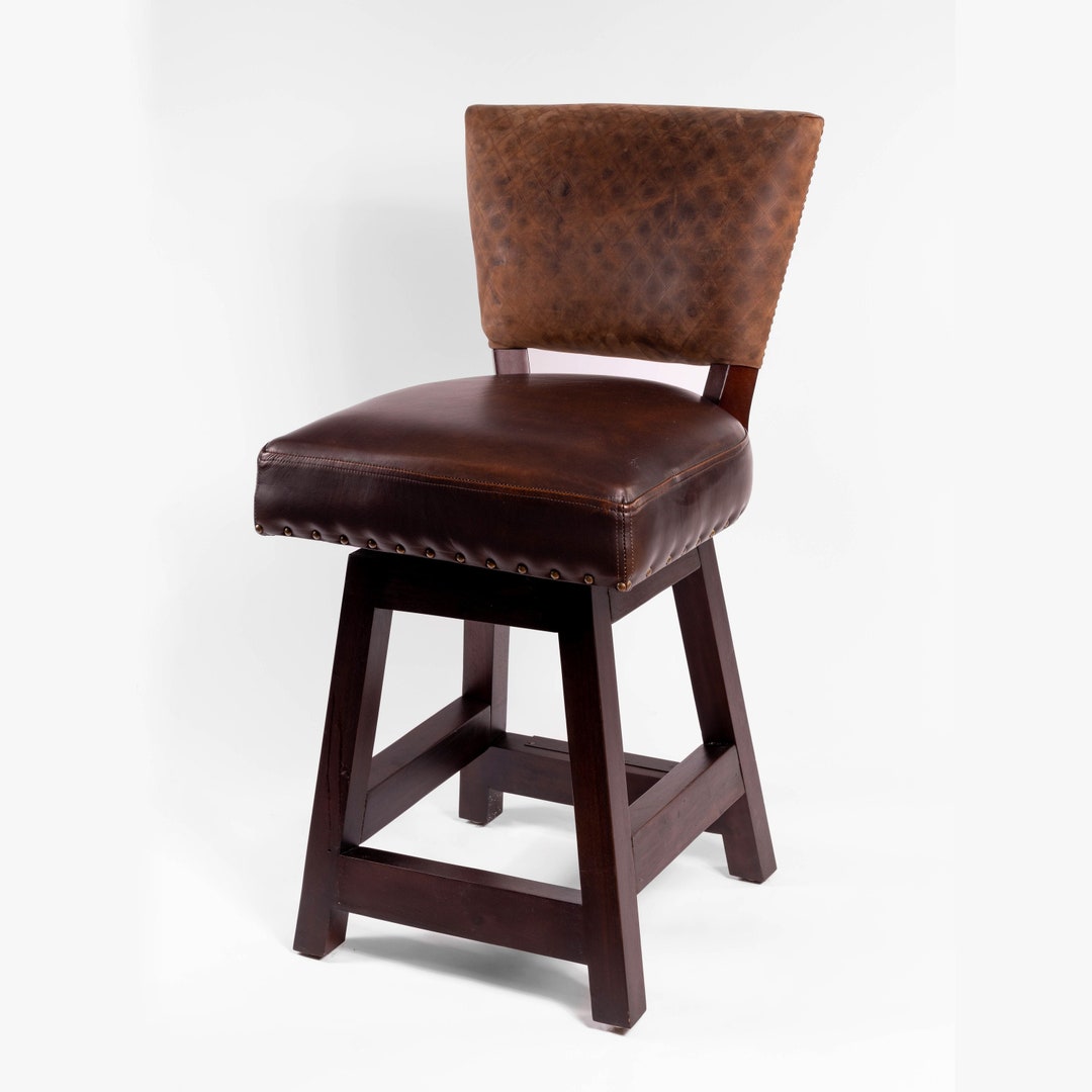 Wilson Ranch Armless Quilted Diamond Swivel Bar Stool. Swivels Nail