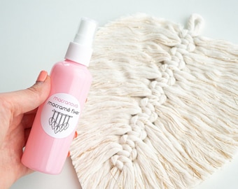 Macramé fixer spray / Fixing leaves, feathers and macramé fringes