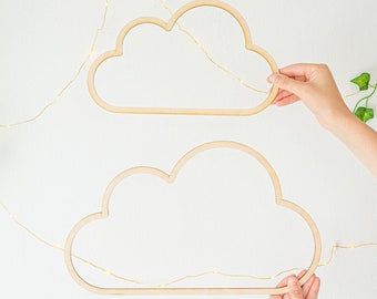 Structure Nuage en bois pour macramé et DIY