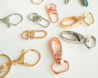 Sleutelhanger / haak / karabijnhaak voor macrame en doe-het-zelf (sleutelhanger, riem, tas)