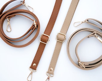 Verstelbare veganistische leren riem voor macrame of gehaakte tas