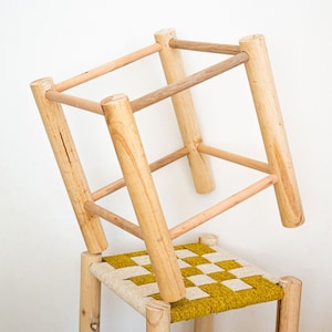 Stringing stool structure / Stool skeleton / Handmade chair
