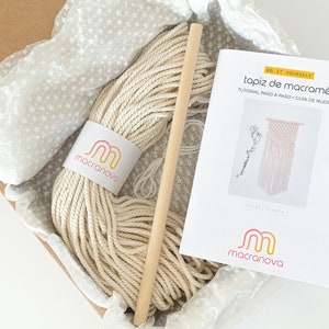 DIY macramé kit 13 COLORS Modern tapestry / beginner, home décor, gift, handmade, tutorial image 4