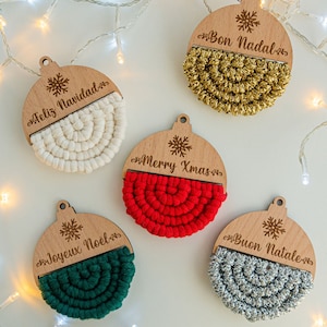 Base for macramé or DIY Christmas ball / Wood / Macramé blanks image 2