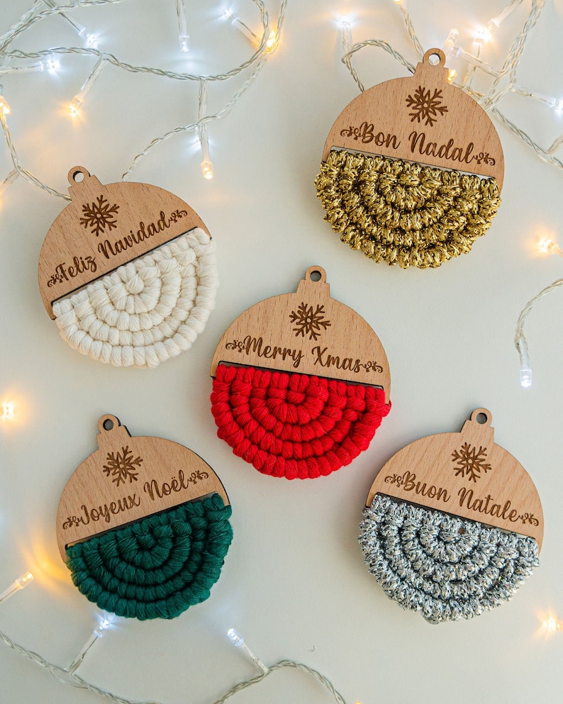 Base for macramé or DIY Christmas ball / Wood / Macramé blanks image 2