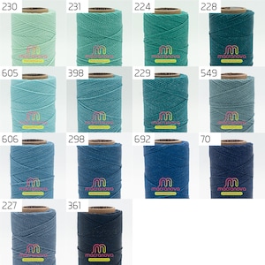 Hilo Encerado Linhasita / 0,5mm / Bobina completa: 337 metros / Cuerda micro macramé / Hilo de macramé / Pulseras, pendientes / Color 1-632 imagen 4