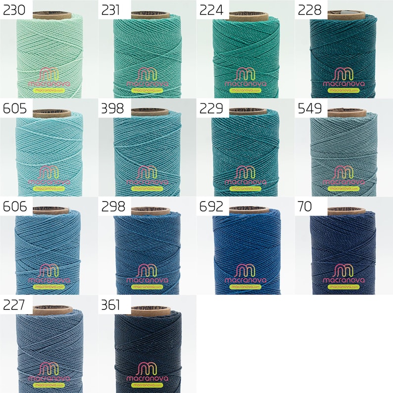 Hilo Encerado Linhasita / 0,5mm / Bobina completa: 337 metros / Cuerda micro macramé / Hilo de macramé / Pulseras, pendientes / Color 1-632 imagen 4