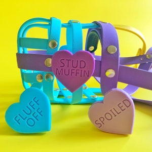 Muzzy Love Note Charms | Muzzle Accessory | Muzzle Gear | Reactive Dog Gear