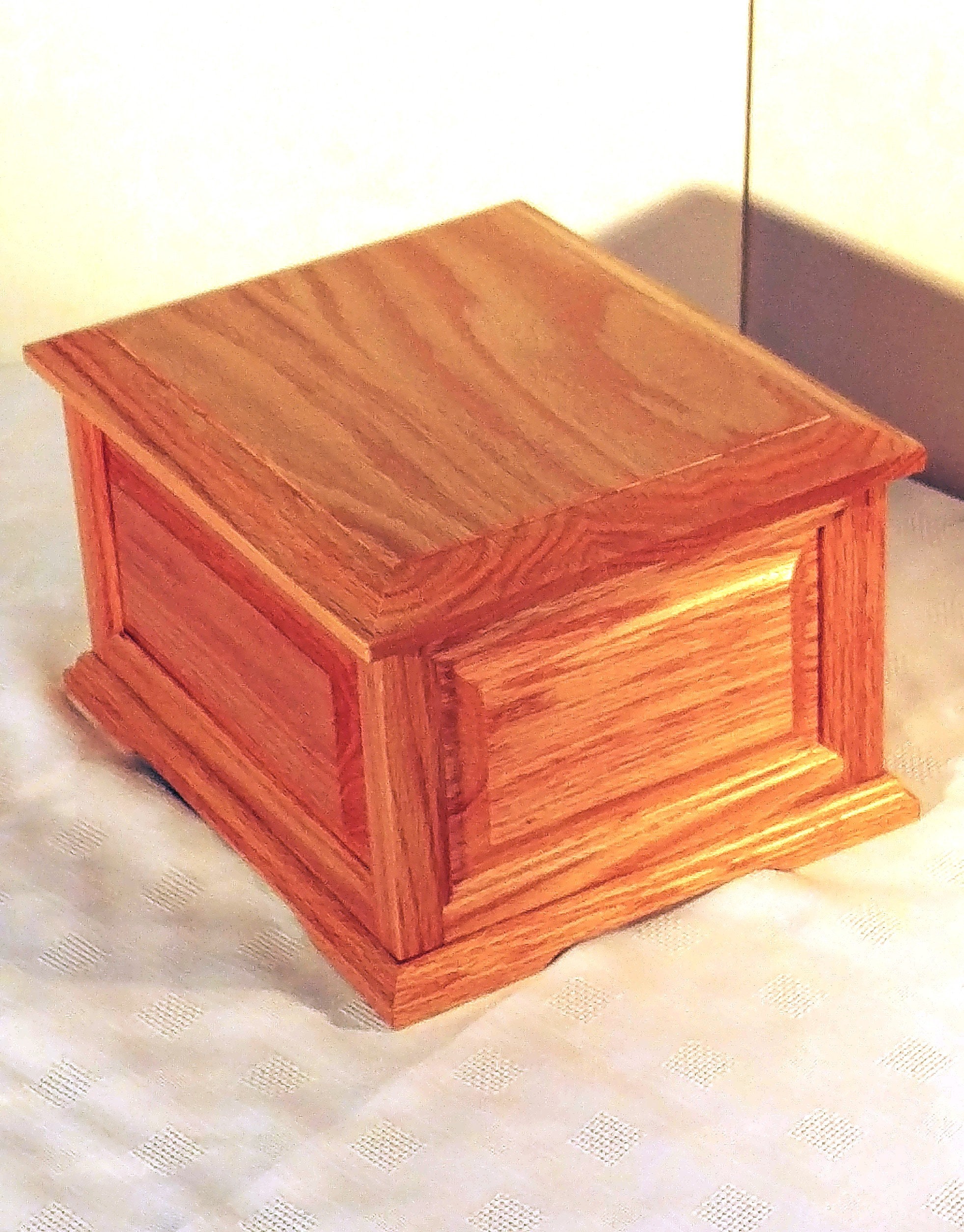 Cremation Urn Memorial Urn Funeral Urn Handmade Wood Oak Etsy Canada