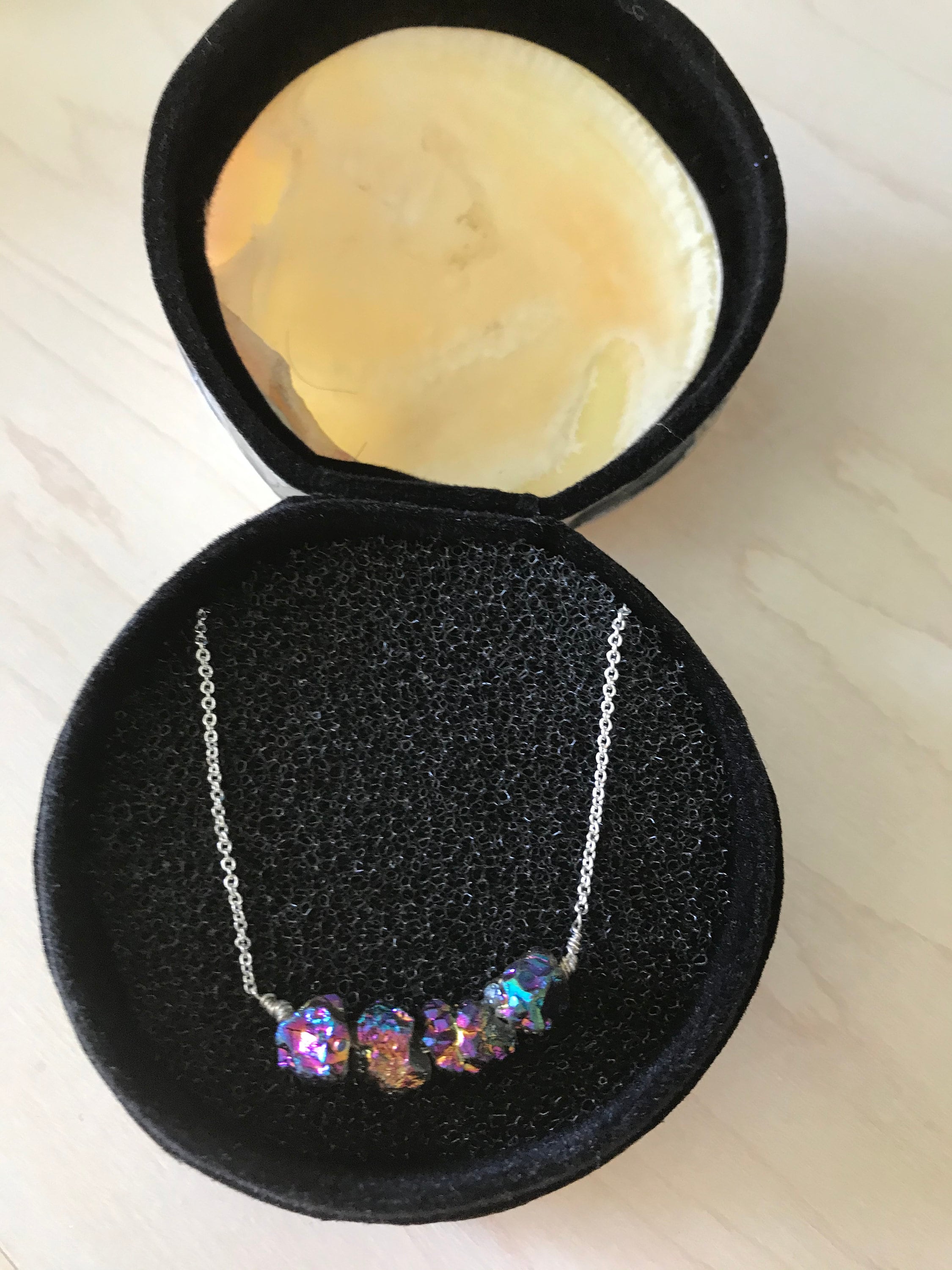 Citrine Necklace & Clamshell Box Etsy UK