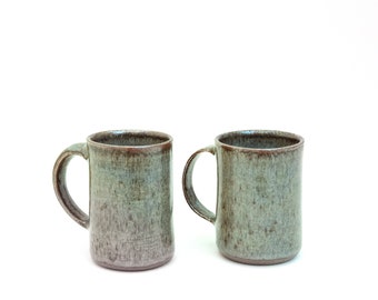 Handle cup of 7 cm / Handmade ceramics / Ceramic tableware • Porcelain / Seladon) Hand-turned • Coffee mugs