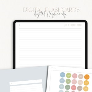 Cartões Flash Digitais | Forrado, Grade, Meio Forrado, Meio Grade, Caixa | Tablet iPad | Boas notas | Notabilidade | Estante de notas | Download instantâneo
