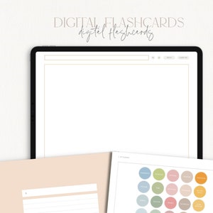 Digital Flashcards | Box Design | iPad Tablet | GoodNotes | Notability | Noteshelf | Instant Download