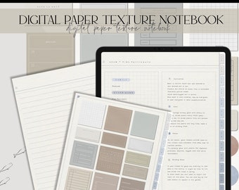 Cyfrowy notatnik w formacie PDF, tekstura papieru, 30 zakładek, hiperłącza, naklejki, nauka języków obcych, planer ucznia, PDF