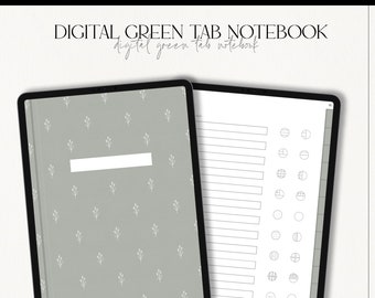 Cyfrowy notatnik Green Tab: 12-sekcyjny notatnik ucznia z hiperłączami (PDF)