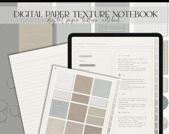Cyfrowy notatnik w formacie PDF, tekstura papieru, 30 zakładek, hiperłącza, naklejki, nauka języków obcych, planer ucznia, PDF