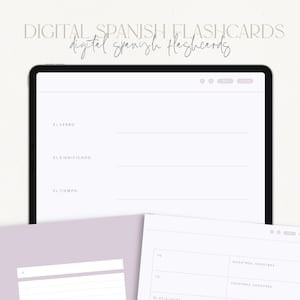 Digital Spanish Conjugation Flashcards | iPad Tablet | GoodNotes | Notability | Noteshelf | Instant Download